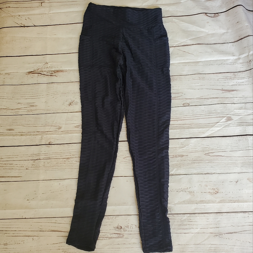 TikTok trend honeycomb peach lift leggings with pockets Navy size S/M